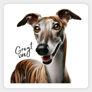 Greyhound Dog Greyt Life Sticker